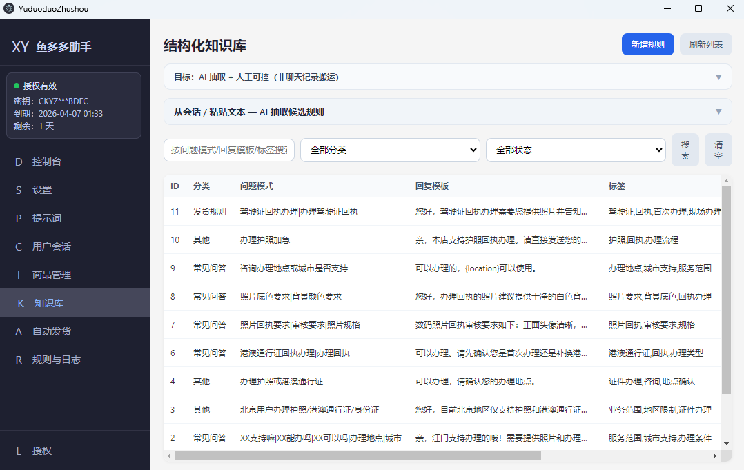 闲鱼卖家还在手动回复?这款软件,支持客服自动回复、知识库和自动发货太强了!工具推荐文章-作者:我是贝东示意图2