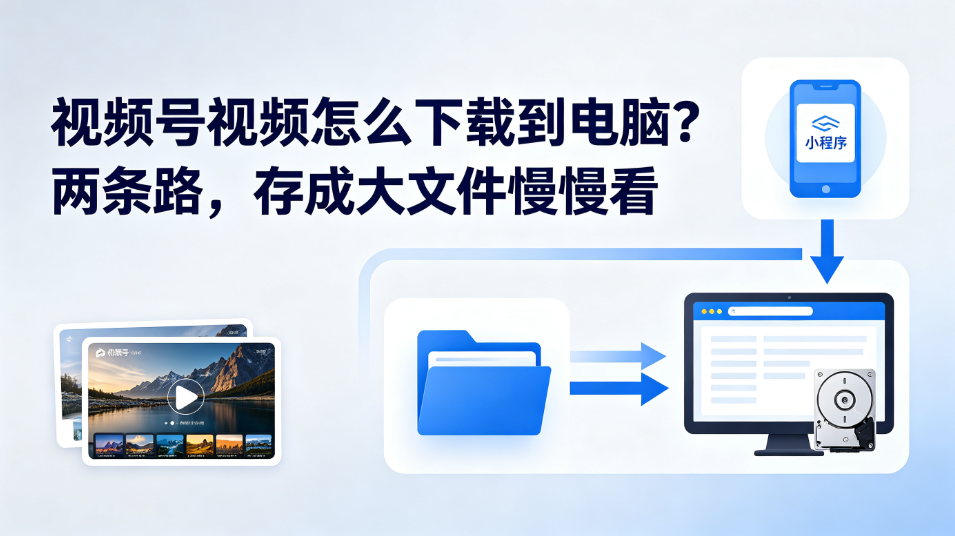 视频号视频怎么下载到电脑?两条路,存成大文件慢慢看教程推荐文章-作者:我是贝东示意图1