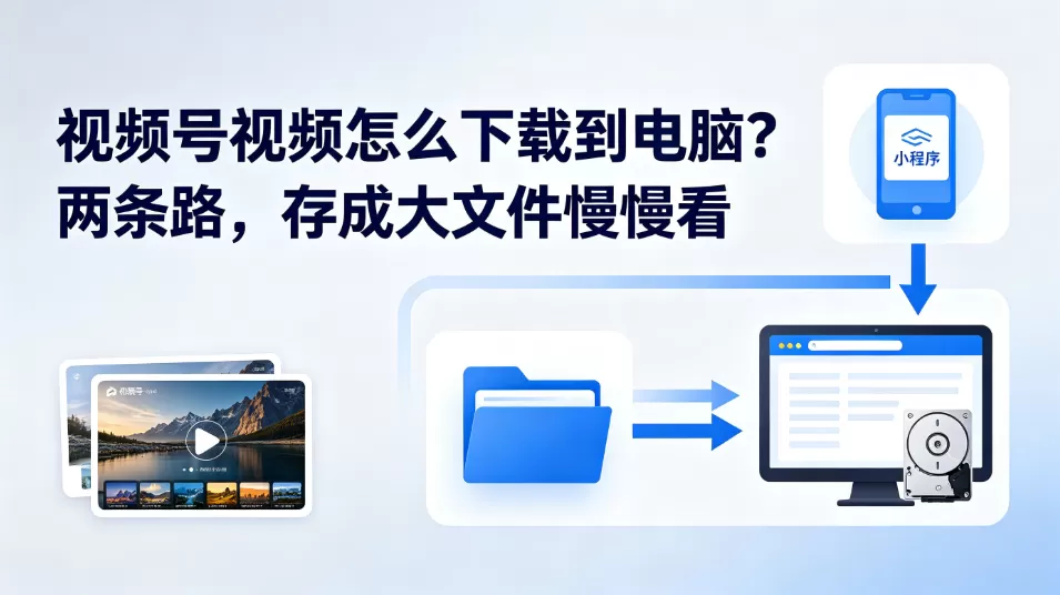 视频号视频怎么下载到电脑？两条路，存成大文件慢慢看